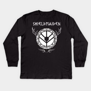 Viking Shieldmaden Kids Long Sleeve T-Shirt